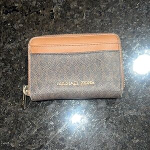 Michael Kors Two-Tone Wallet in Brown and Tan